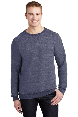 Jerzees Snow Heather French Terry Raglan Crew (Navy)