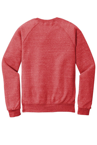 Jerzees Snow Heather French Terry Raglan Crew (Red)