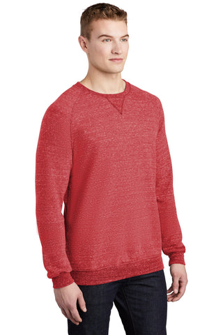 Jerzees Snow Heather French Terry Raglan Crew (Red)