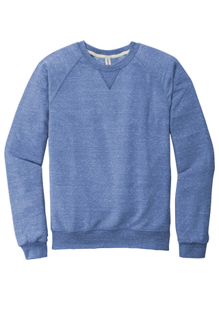 Jerzees Snow Heather French Terry Raglan Crew (Royal)