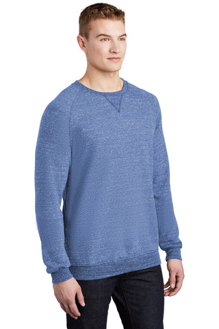 Jerzees Snow Heather French Terry Raglan Crew (Royal)