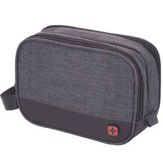 Wenger RPET Dual Compartment Dopp Kit (Charcoal)