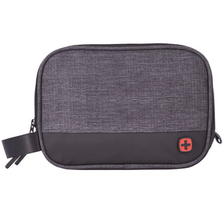 Wenger RPET Dual Compartment Dopp Kit (Charcoal)