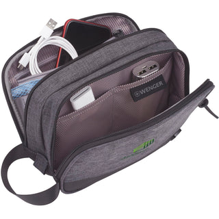 Wenger RPET Dual Compartment Dopp Kit (Charcoal)