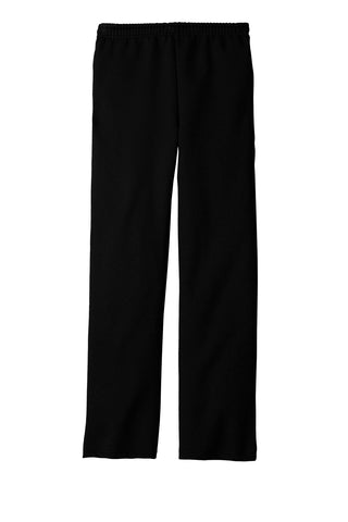 Jerzees NuBlend Open Bottom Pant with Pockets (Black)