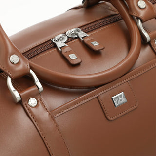 Cutter & Buck 19" Leather Weekender Duffel Bag (Chestnut)