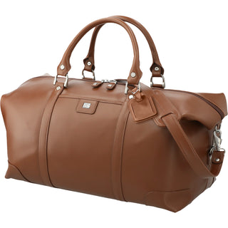 Cutter & Buck 19" Leather Weekender Duffel Bag (Chestnut)