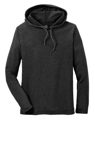 Gildan 100% Ring Spun Cotton Long Sleeve Hooded T-Shirt (Heather Dark Grey/ Dark Grey)