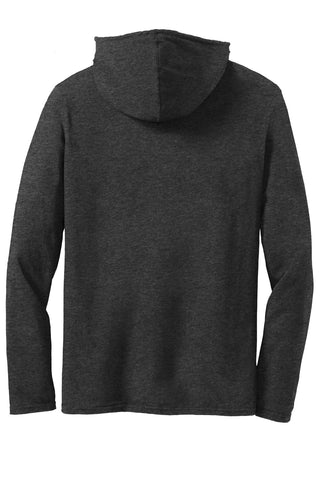 Gildan 100% Ring Spun Cotton Long Sleeve Hooded T-Shirt (Heather Dark Grey/ Dark Grey)