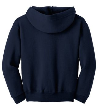 Jerzees Youth NuBlend Full-Zip Hooded Sweatshirt (Navy)