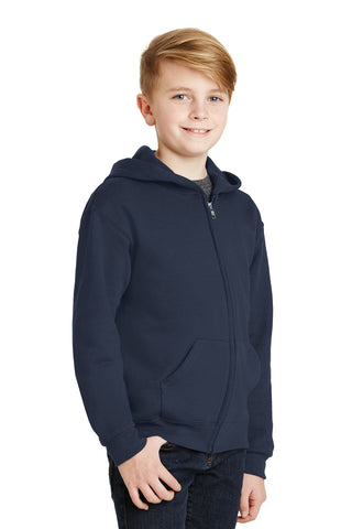 Jerzees Youth NuBlend Full-Zip Hooded Sweatshirt (Navy)