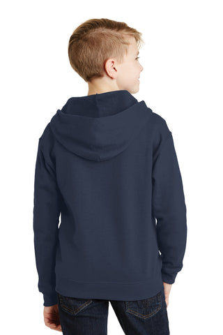 Jerzees Youth NuBlend Full-Zip Hooded Sweatshirt (Navy)