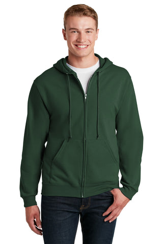 Jerzees NuBlend Full-Zip Hooded Sweatshirt (Forest Green)