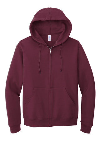 Jerzees NuBlend Full-Zip Hooded Sweatshirt (Maroon)