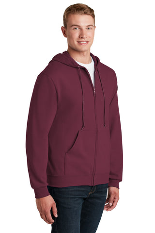 Jerzees NuBlend Full-Zip Hooded Sweatshirt (Maroon)