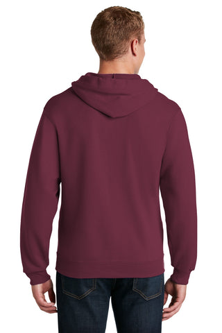 Jerzees NuBlend Full-Zip Hooded Sweatshirt (Maroon)