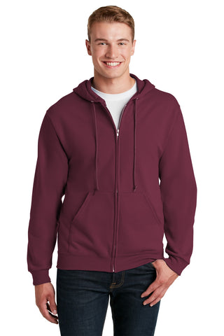 Jerzees NuBlend Full-Zip Hooded Sweatshirt (Maroon)