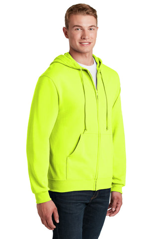 Jerzees NuBlend Full-Zip Hooded Sweatshirt (Safety Green)