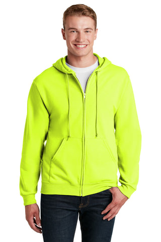 Jerzees NuBlend Full-Zip Hooded Sweatshirt (Safety Green)