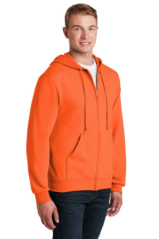 Jerzees NuBlend Full-Zip Hooded Sweatshirt (Safety Orange)