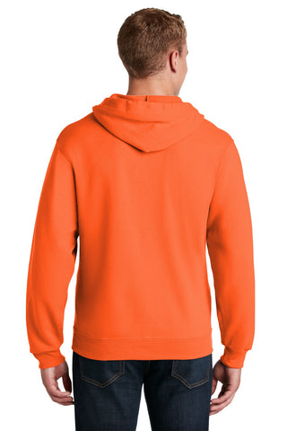 Jerzees NuBlend Full-Zip Hooded Sweatshirt (Safety Orange)