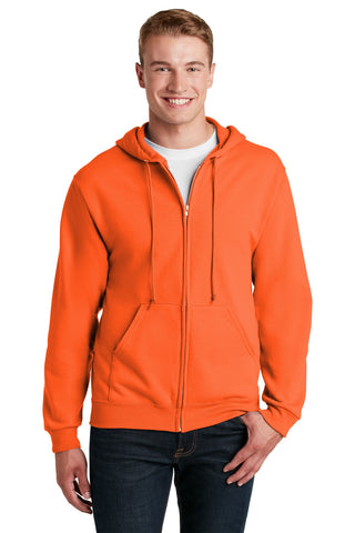 Jerzees NuBlend Full-Zip Hooded Sweatshirt (Safety Orange)