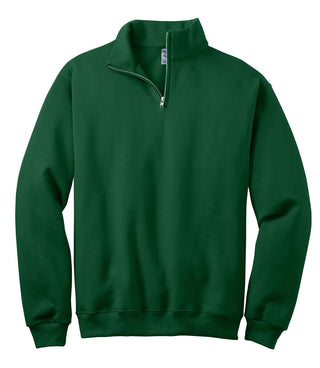 Jerzees NuBlend 1/4-Zip Cadet Collar Sweatshirt (Forest Green)