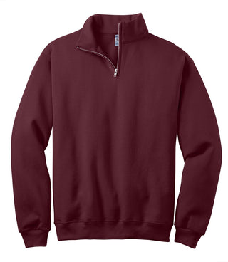 Jerzees NuBlend 1/4-Zip Cadet Collar Sweatshirt (Maroon)