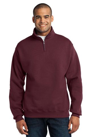 Jerzees NuBlend 1/4-Zip Cadet Collar Sweatshirt (Maroon)