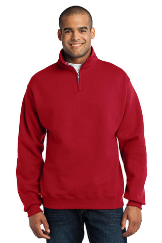 Jerzees NuBlend 1/4-Zip Cadet Collar Sweatshirt (True Red)