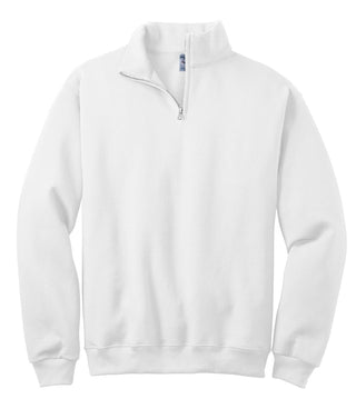 Jerzees NuBlend 1/4-Zip Cadet Collar Sweatshirt (White)