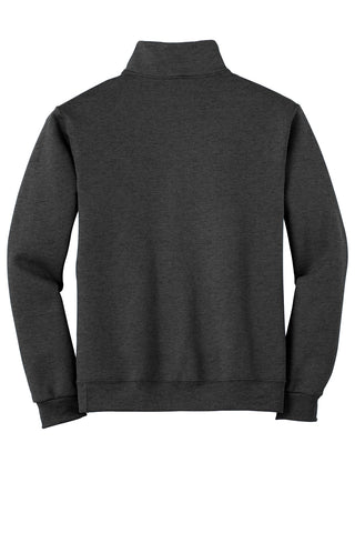 Jerzees NuBlend 1/4-Zip Cadet Collar Sweatshirt (Black Heather)