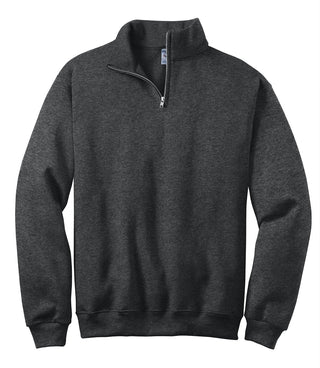Jerzees NuBlend 1/4-Zip Cadet Collar Sweatshirt (Black Heather)