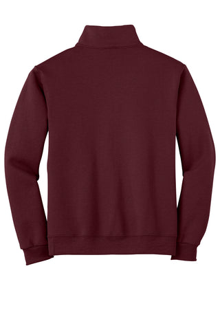 Jerzees NuBlend 1/4-Zip Cadet Collar Sweatshirt (Maroon)