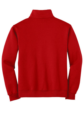 Jerzees NuBlend 1/4-Zip Cadet Collar Sweatshirt (True Red)