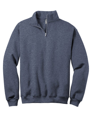 Jerzees NuBlend 1/4-Zip Cadet Collar Sweatshirt (Vintage Heather Navy)