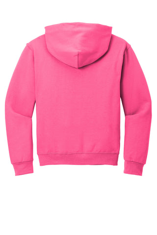 Jerzees NuBlend Pullover Hooded Sweatshirt (Neon Pink)