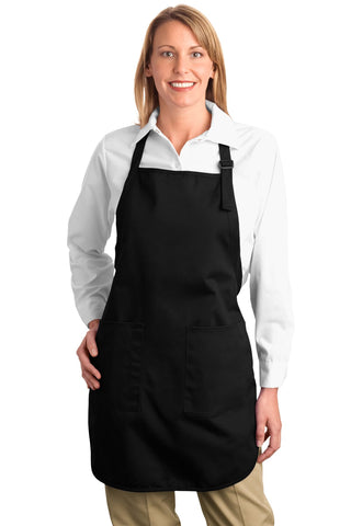 Port Authority Full-Length Apron with Pockets (Black)