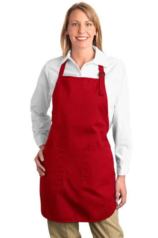 Port Authority Full-Length Apron with Pockets (Red)