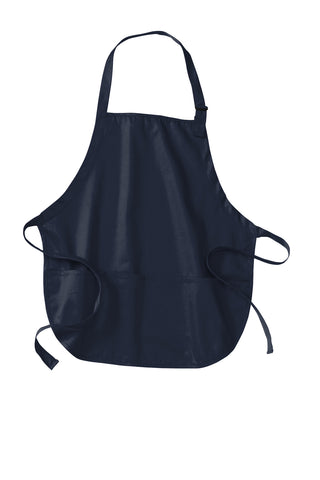 Port Authority Medium-Length Apron with Pouch Pockets (Navy)