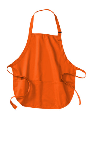 Port Authority Medium-Length Apron with Pouch Pockets (Orange)