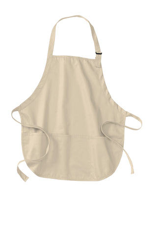 Port Authority Medium-Length Apron with Pouch Pockets (Stone)