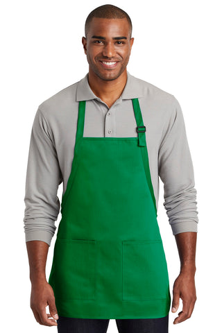 Port Authority Medium-Length Two-Pocket Bib Apron (Kelly Green)