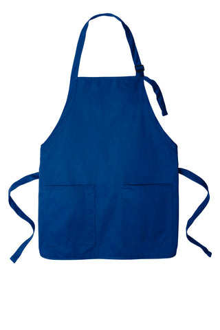 Port Authority Medium-Length Two-Pocket Bib Apron (Royal)