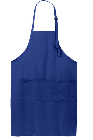 Port Authority Easy Care Extra Long Bib Apron with Stain Release (Royal)