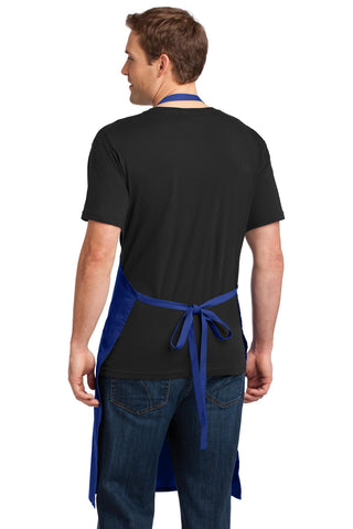 Port Authority Easy Care Extra Long Bib Apron with Stain Release (Royal)