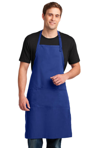 Port Authority Easy Care Extra Long Bib Apron with Stain Release (Royal)