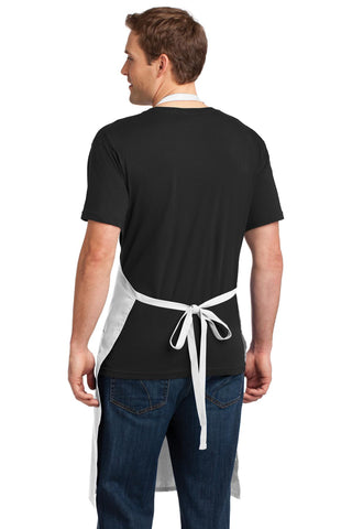 Port Authority Easy Care Extra Long Bib Apron with Stain Release (White)