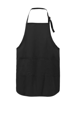 Port Authority Easy Care Full-Length Apron with Stain Release (Black)