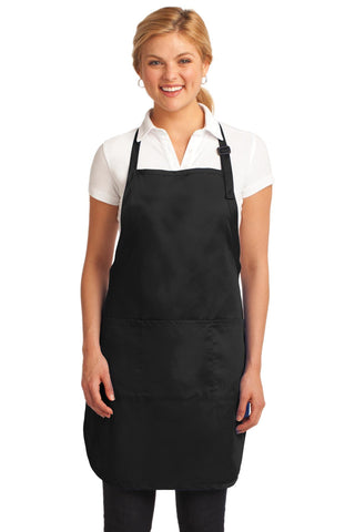 Port Authority Easy Care Full-Length Apron with Stain Release (Black)